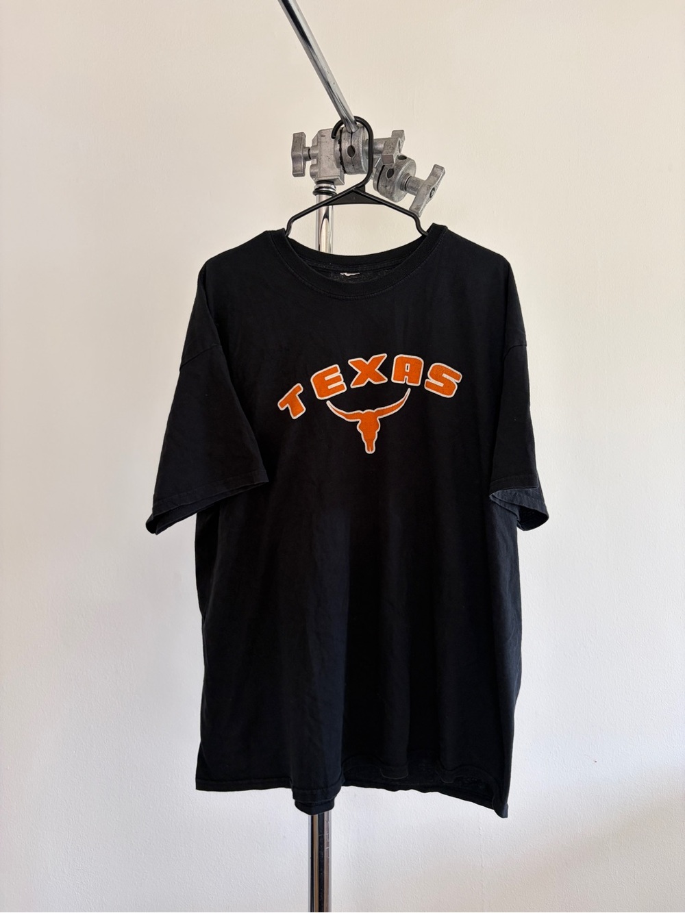 NCAA Texas Black T-Shirt with Orange Longhorn Logo